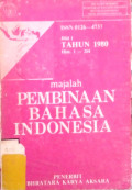 majalah pembinaan bahasa indonesia